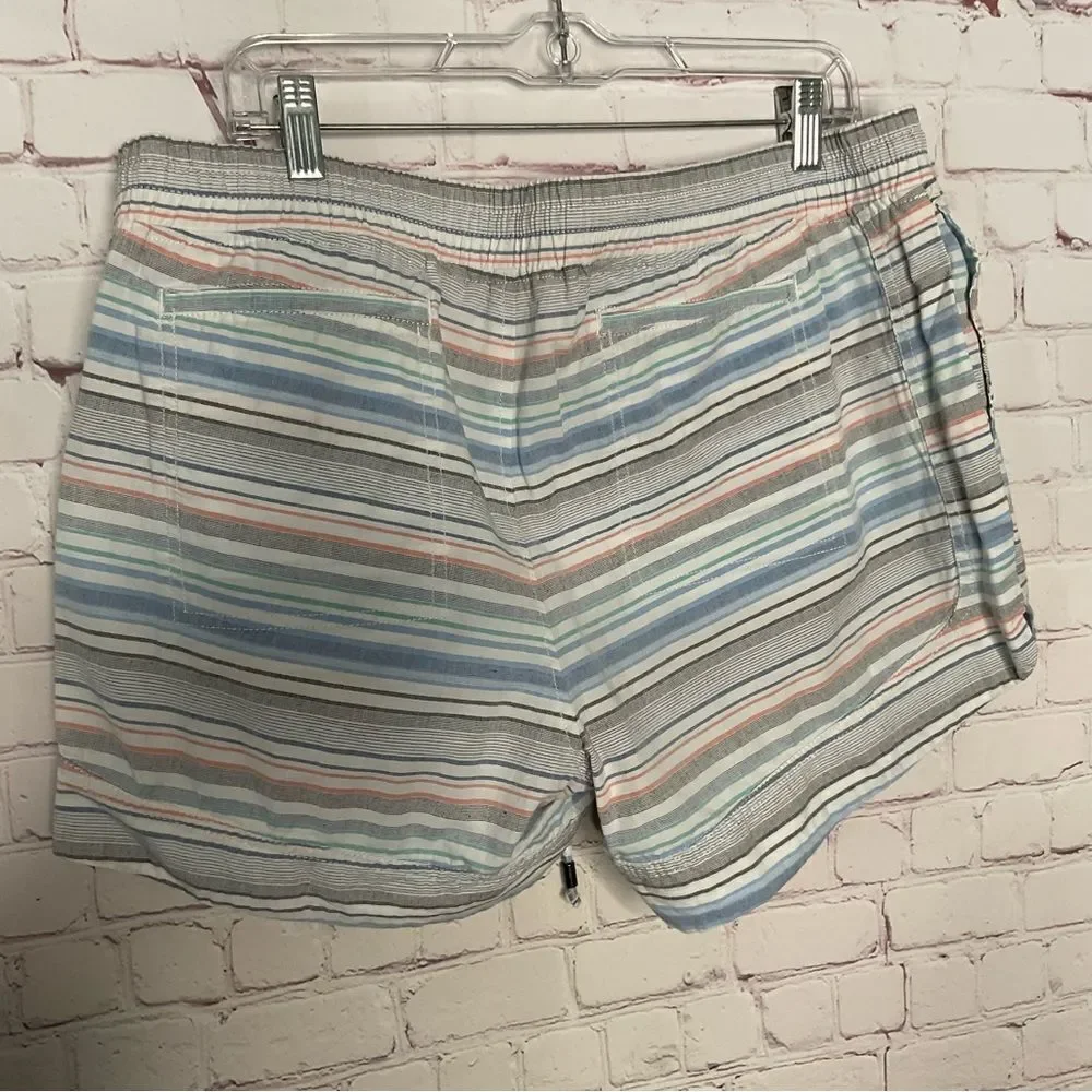 Aventura Womens‎ Blue Striped Organic Cotton Shorts Size L. - Picture 6 of 7